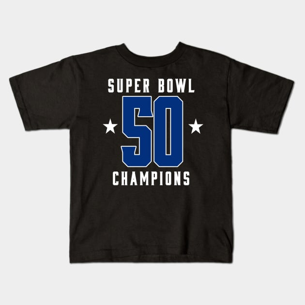 Super bowl 50 Champions Kids T-Shirt by ezx